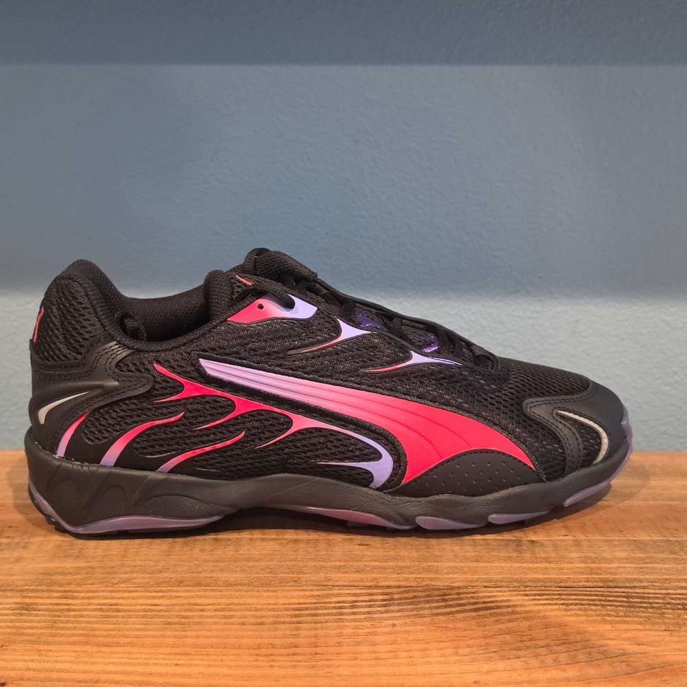 Puma Mens Inhale Flare Sneakers Black Pink Purple Mesh Cell 10.5 - Picture 7 of 11